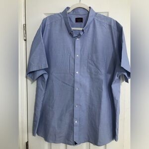 Untuckit‎ blue short sleeve button down men’s XXXL wrinkle free 100% cotton